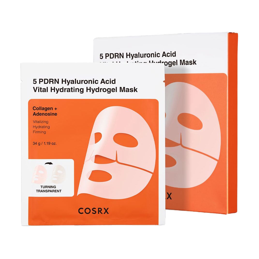 Гідрогелева маска для обличчя CosRX 5 PDRN Hyaluronic Acid Vital Hydrating Hydrogel Mask, 3*34 г